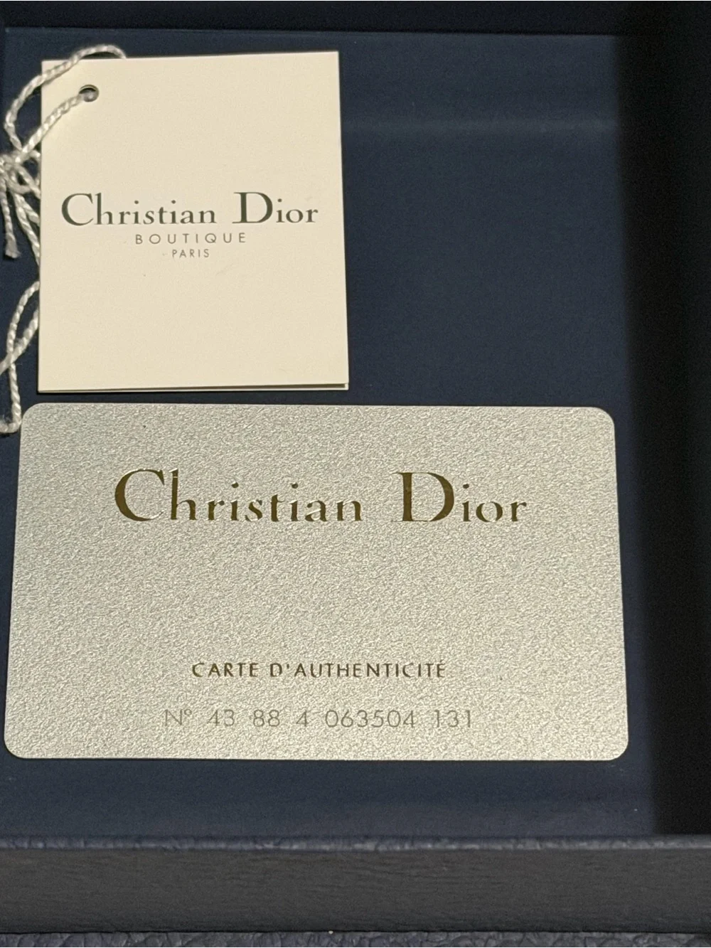 Christian Dior Trotter Bifold Trotter Wallet — Navy